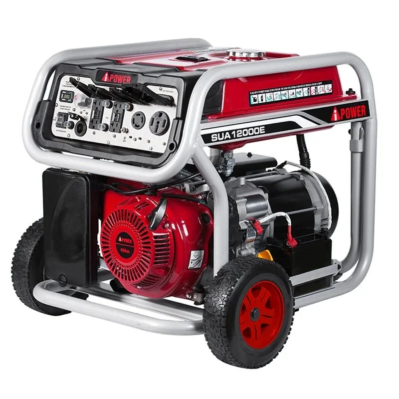 12000W Portable Gas Generator with Electric Start and Wheel Kit