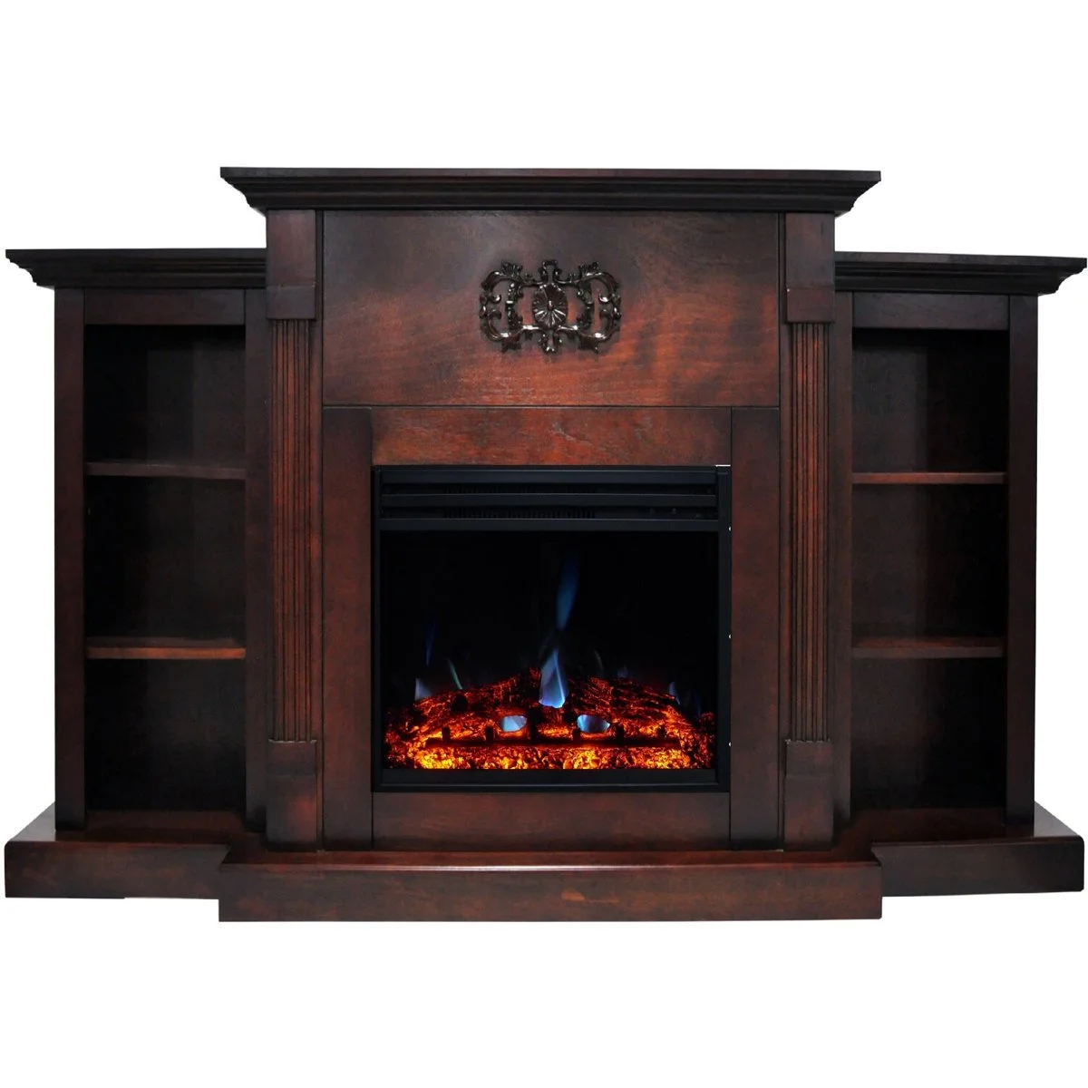 Electric Fireplace with Display Shelves