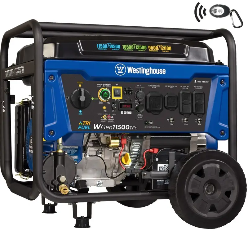 11500W Tri-Fuel Portable Generator