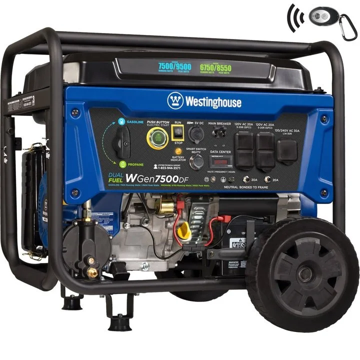 Dual Fuel Portable Generator with Electric Start