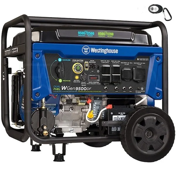 12,500/9,500W Tri-Fuel Portable EFI Generator