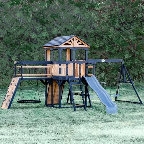 Wooden Swing Set Playset