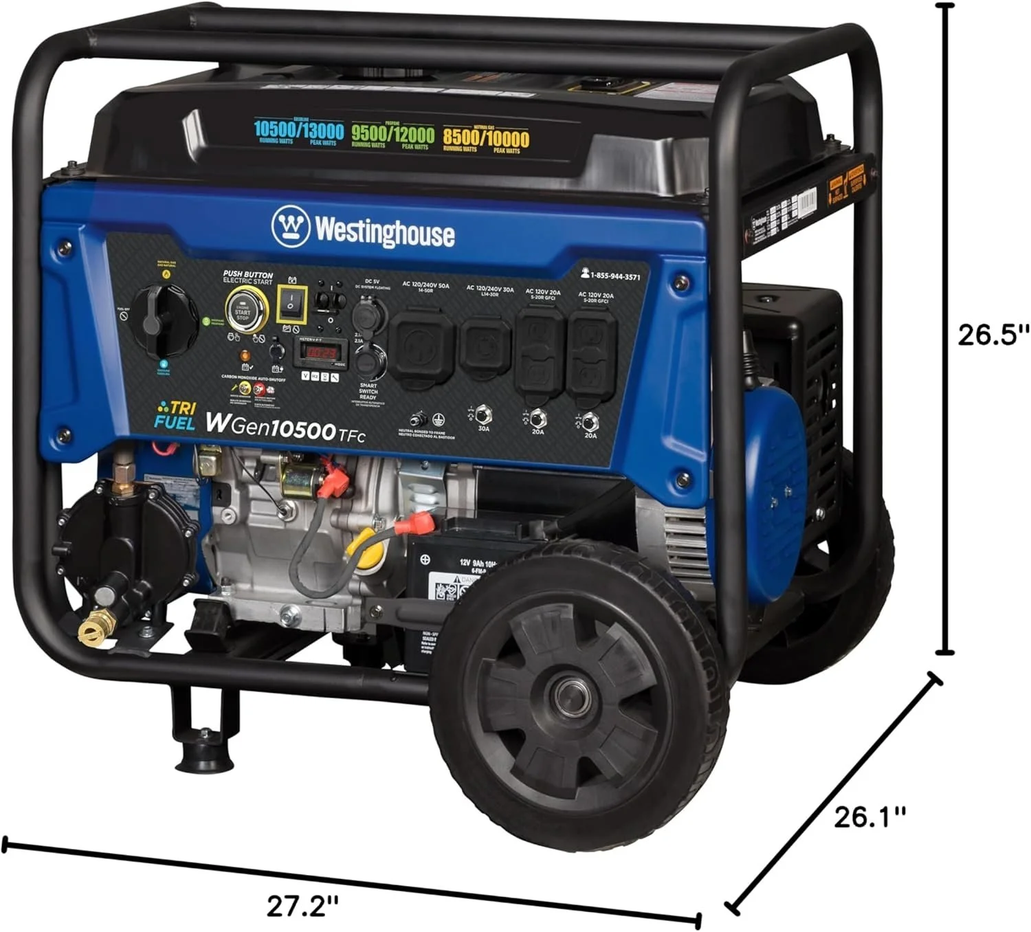 13,500W Dual Fuel Portable Generator - Image 2