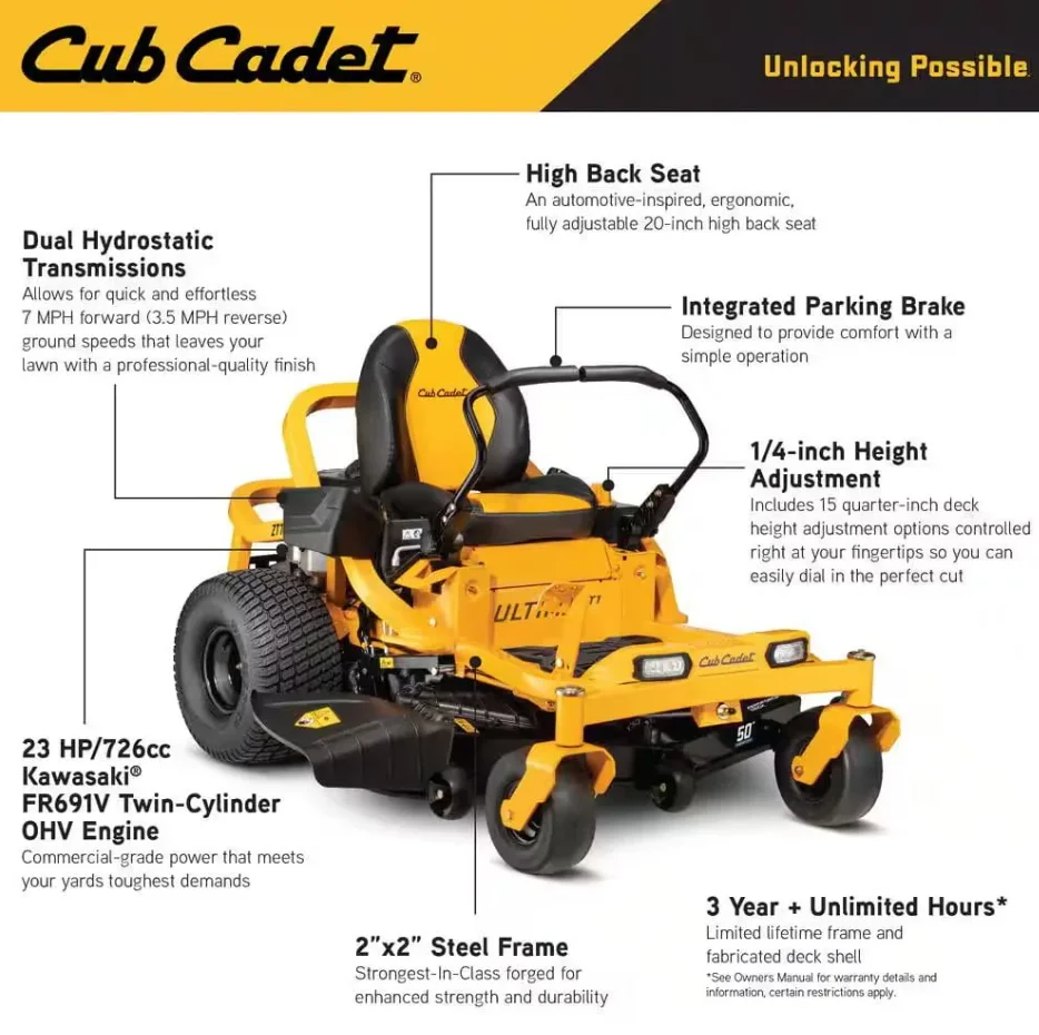 50 Inch Zero-Turn Riding Lawn Mower - Image 2