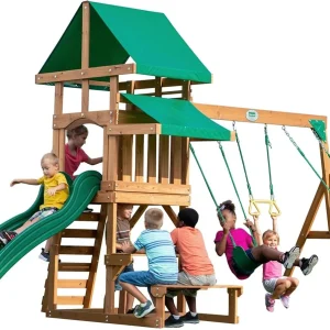 All Cedar Wooden Swing Set