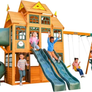 Wooden Swing Set Playset