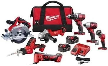 18V 7-Tool Cordless Combo Kit with Two Batteries and Tool Bag