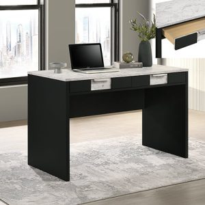 Rangley Writing Desk with Drawers – Black