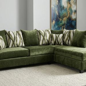 Gia Contemporary Sectional Sofa – Cactus Green