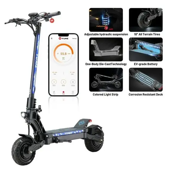 2400W Dual Motor Electric Scooter, 43 MPH, 43 Mile Range