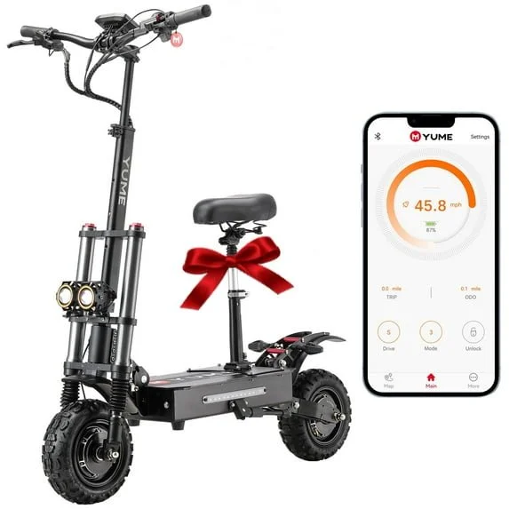 6000W Dual Motor Electric Scooter, 50 MPH, 50 Mile Range