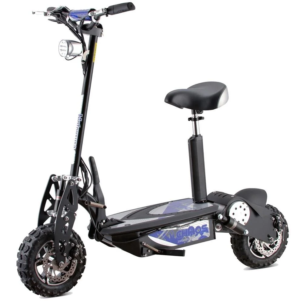 2000W 60V Lithium Electric Scooter, Black