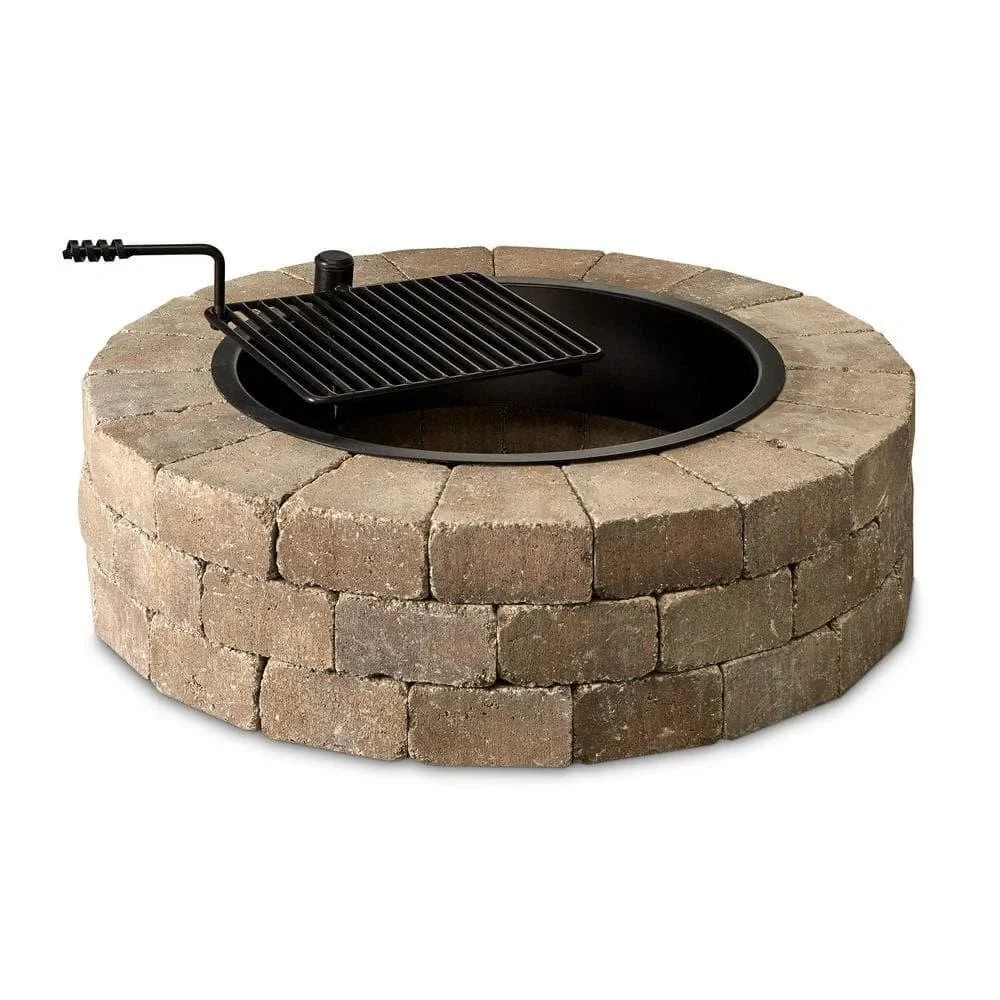 48 Inch Wood Burning Fire Pit Kit with Cooking Grate
