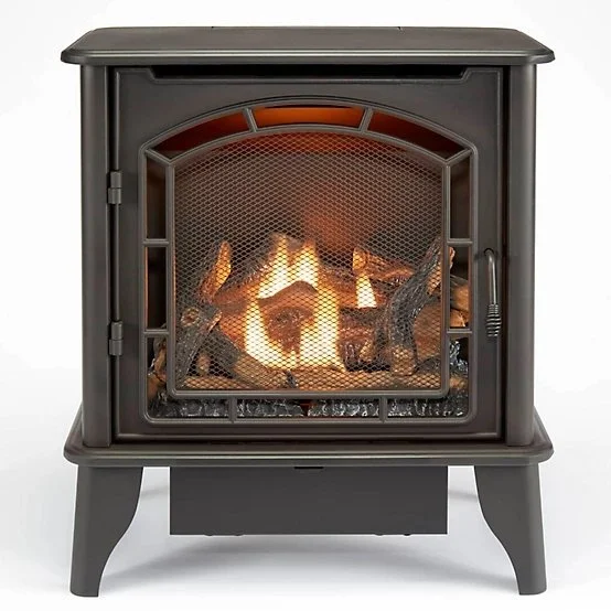 Vent-Free Dual Fuel 3-Sided Gas Stove