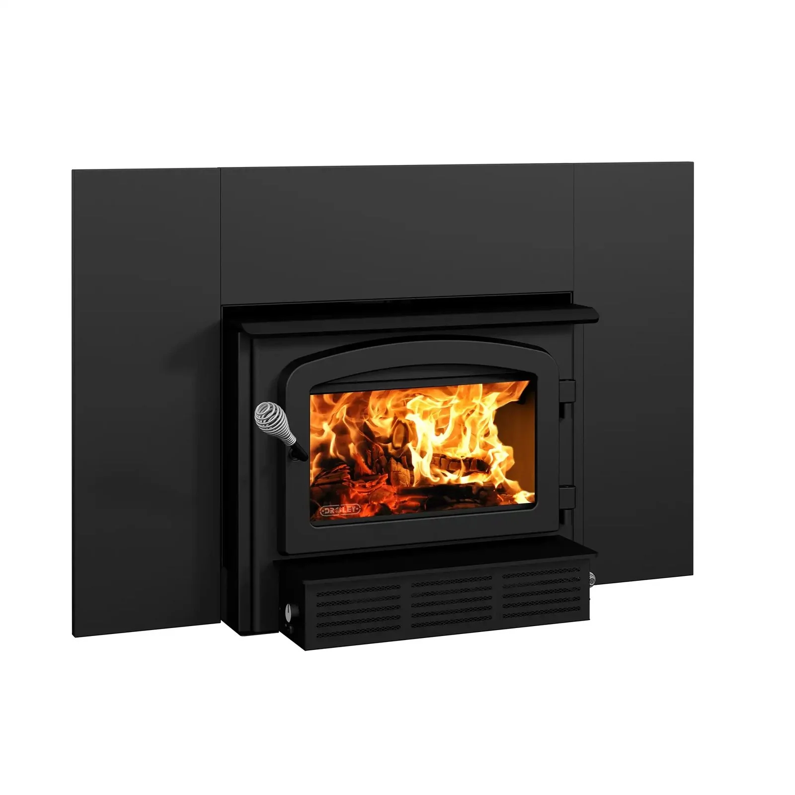 Wood Burning Fireplace Insert with Faceplate