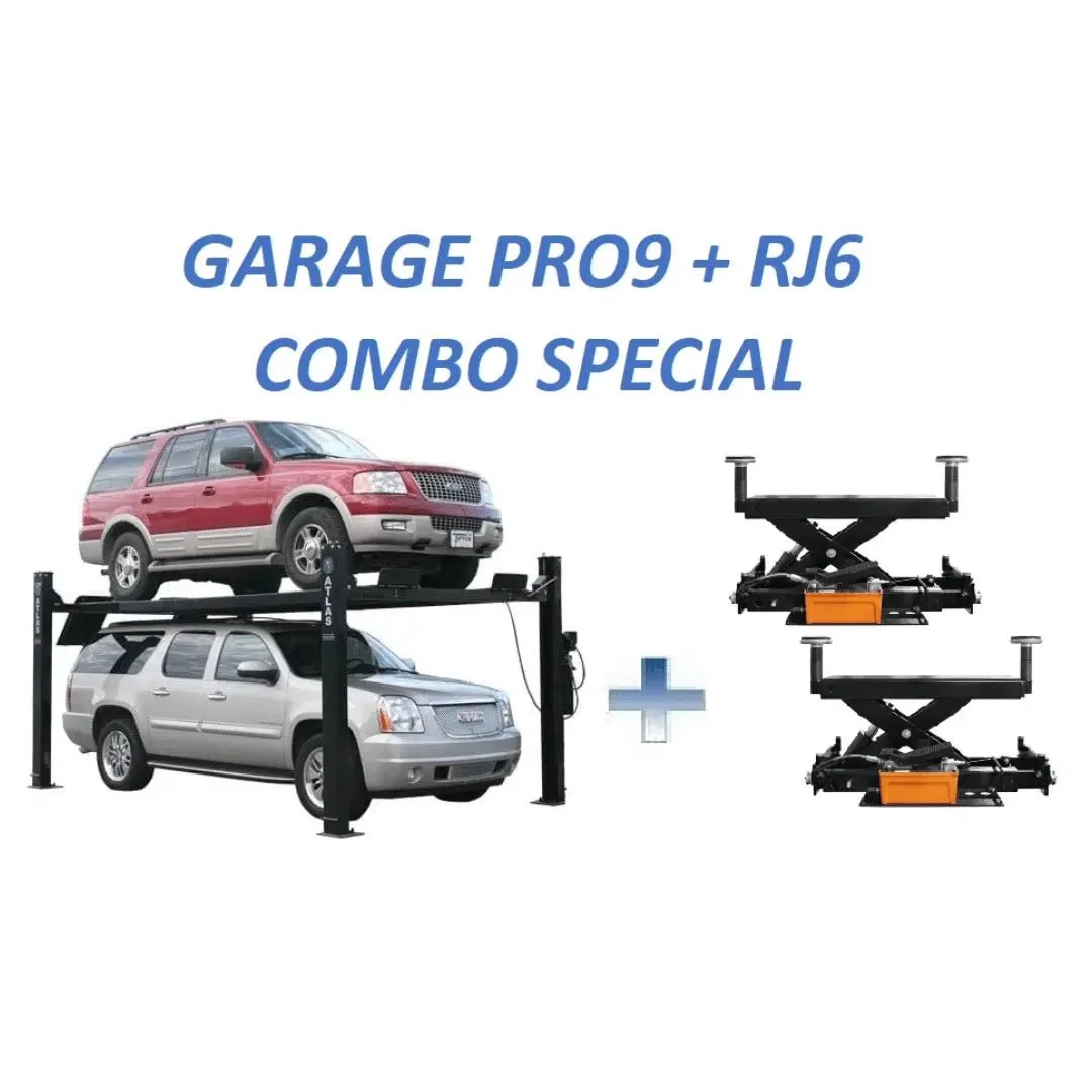 4-Post Car Lift with Rolling Jacks