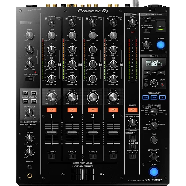 4-Channel DJ Mixer with Built-In Effects