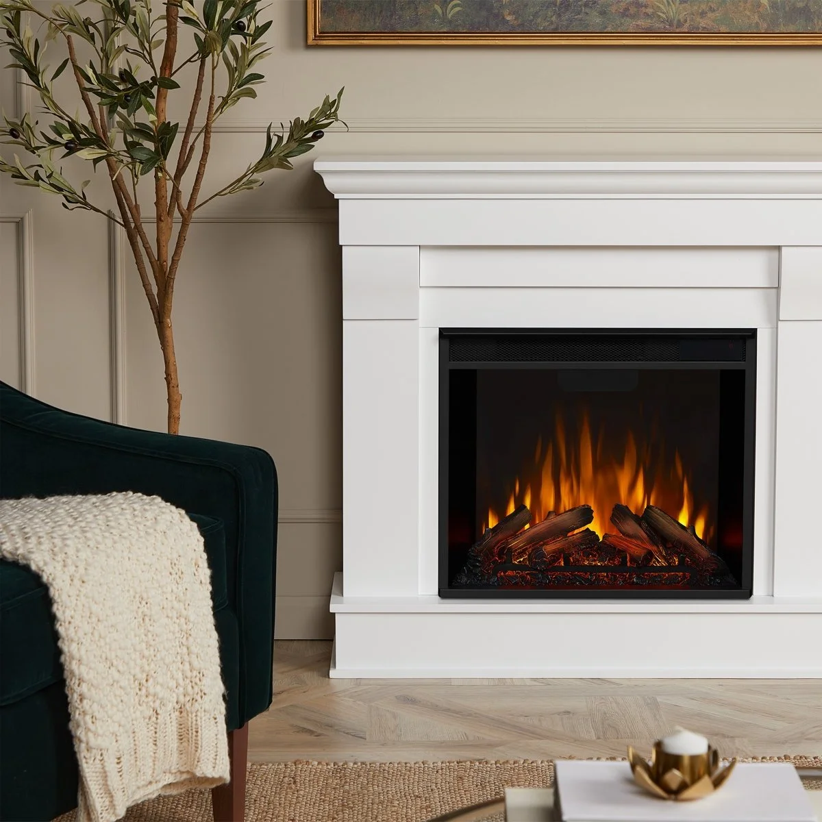 Electric Fireplace with Mantel - Image 7