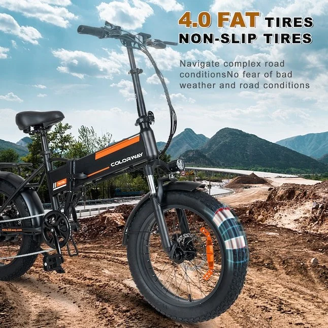 Electric Bike for Adults, Orange - Image 5