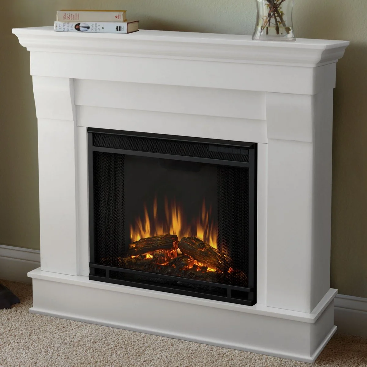 Electric Fireplace with Mantel - Image 5