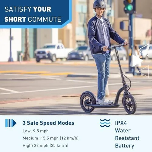 650W Long Range Electric Scooter with Dual Suspension, 22 MPH - Image 3