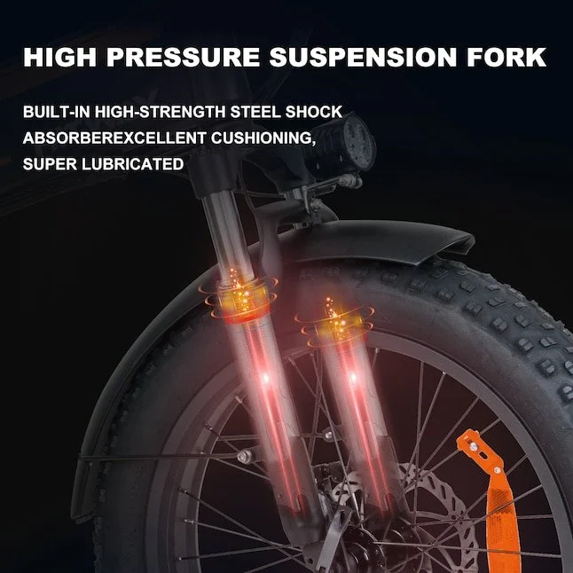 Electric Bike for Adults, Orange - Image 3