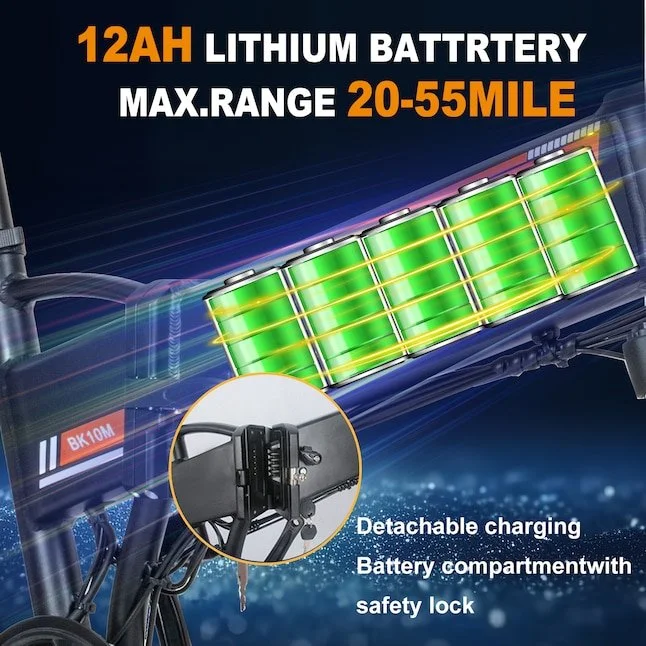 Electric Bike for Adults, Orange - Image 2