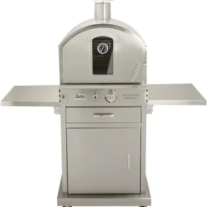 Freestanding Outdoor Gas Pizza Oven with Cart, Stainless Steel
