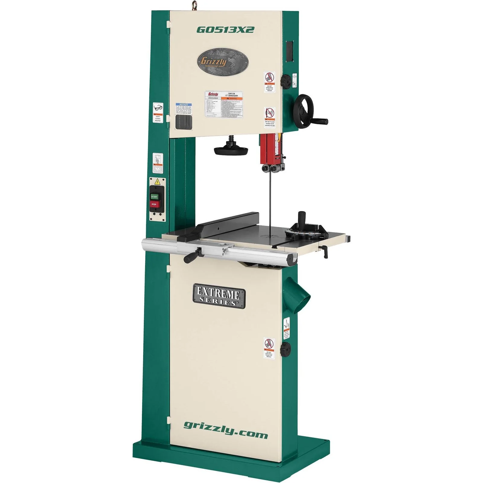 17 Inch 2 HP Bandsaw with Cast-Iron Trunnion