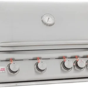 32 Inch 4-Burner Gas Grill with Rear Burner and Lighting System
