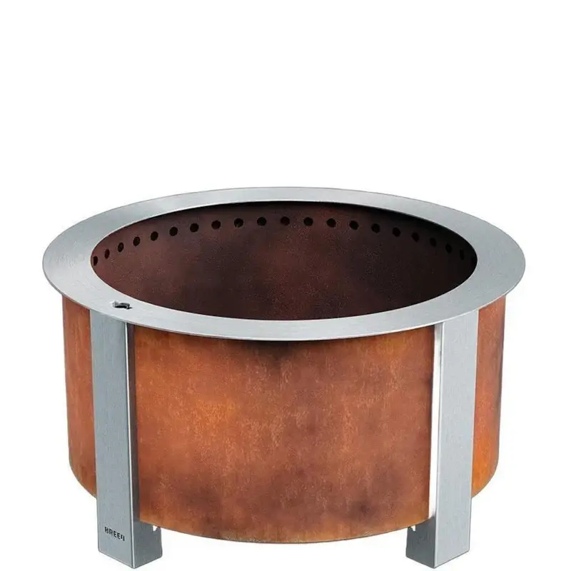 28 Inch Round Corten Steel Wood-Burning Fire Pit