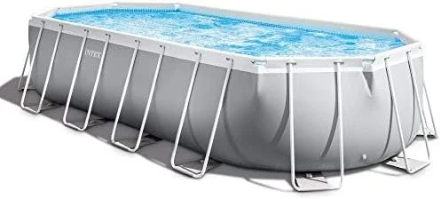 20 x 10 ft x 48 Inch Oval Pool Set with Filter Pump, Ladder and Cover