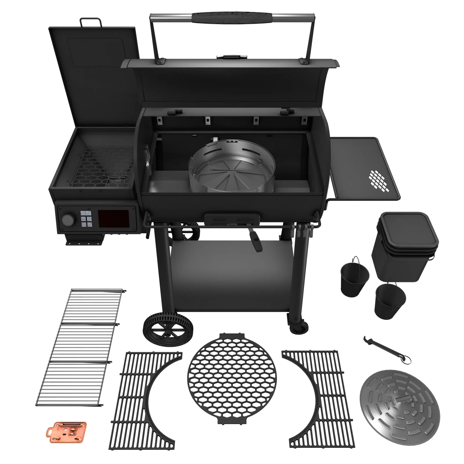 Large Wood Pellet Grill and Smoker - Image 2