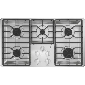 36 Inch Built-In Gas Cooktop, Stainless Steel