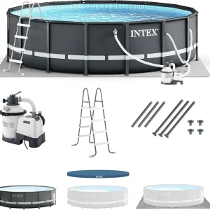14 ft Round 42 Inch Deep Above Ground Swimming Pool