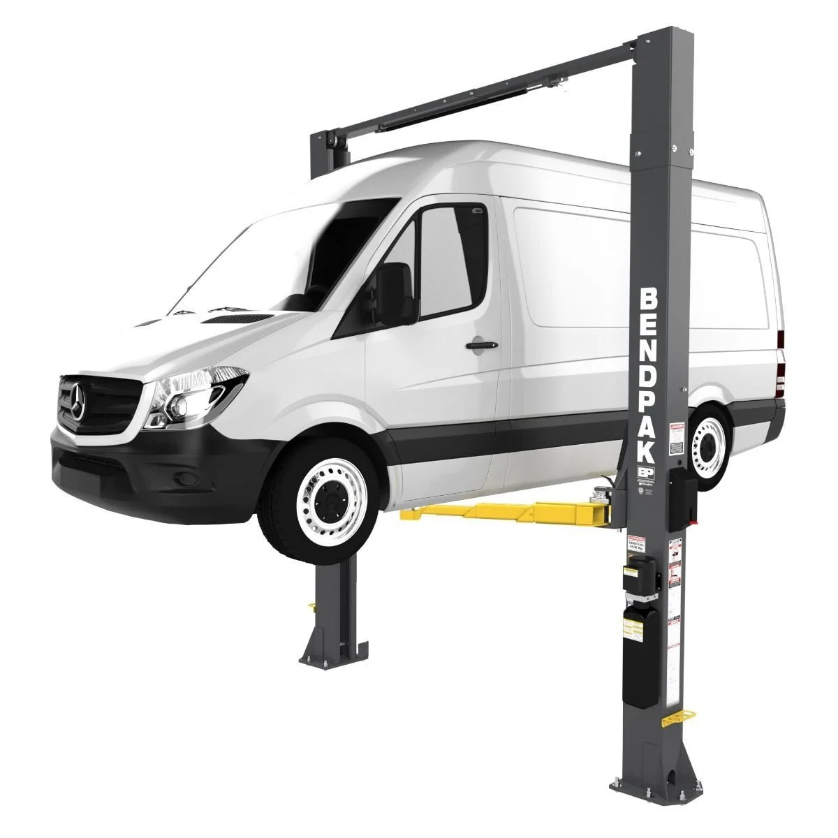 10,000 lb 2-Post Car Lift with 168 Inch Extended Height