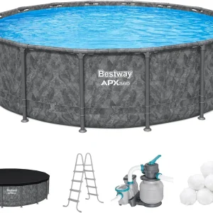 16 ft x 48 Inch Round Above Ground Pool Set