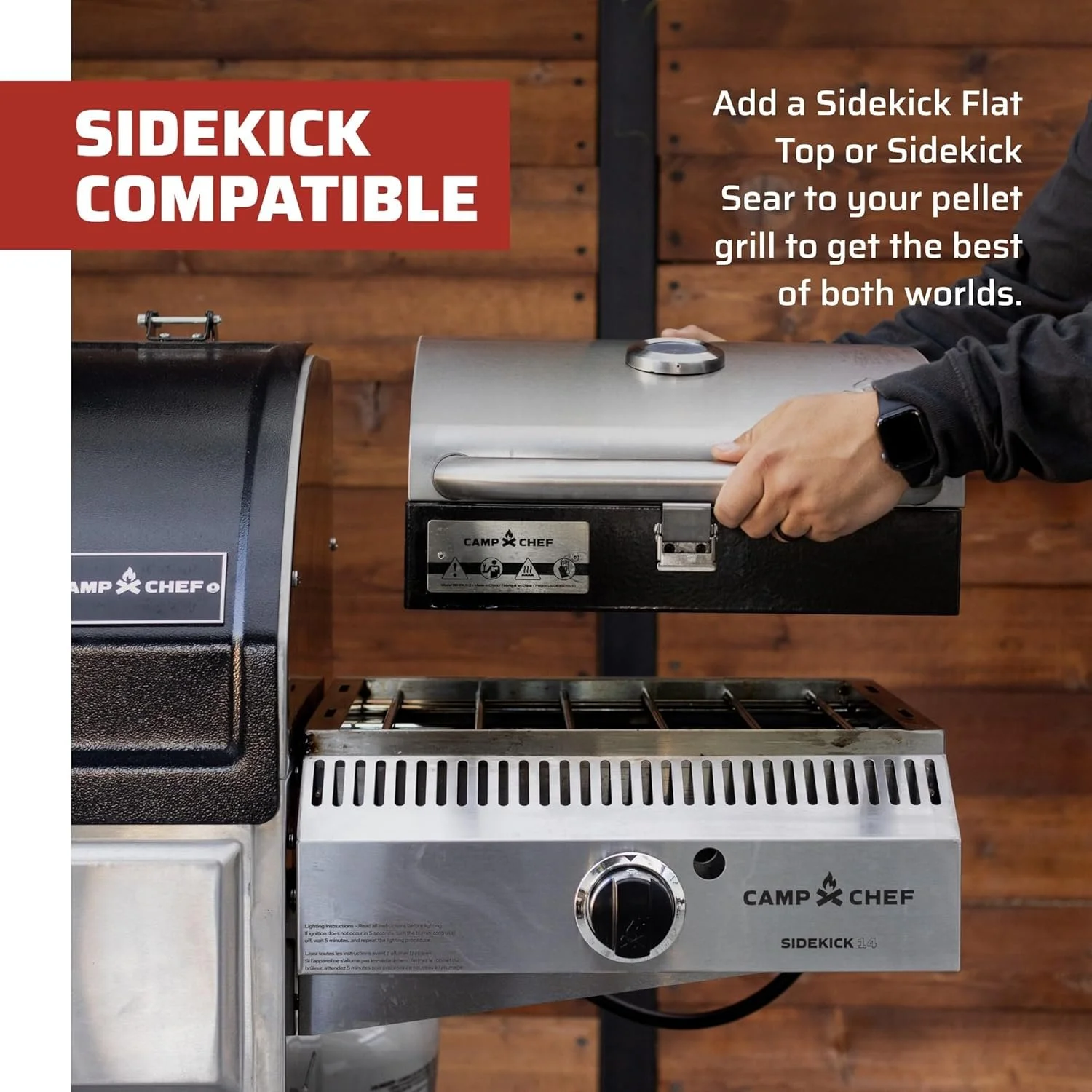 36 Inch Wood Pellet Grill and Smoker with Sidekick