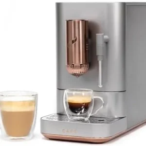 Automatic Espresso Machine with Milk Frother and Built-In Grinder, Silver