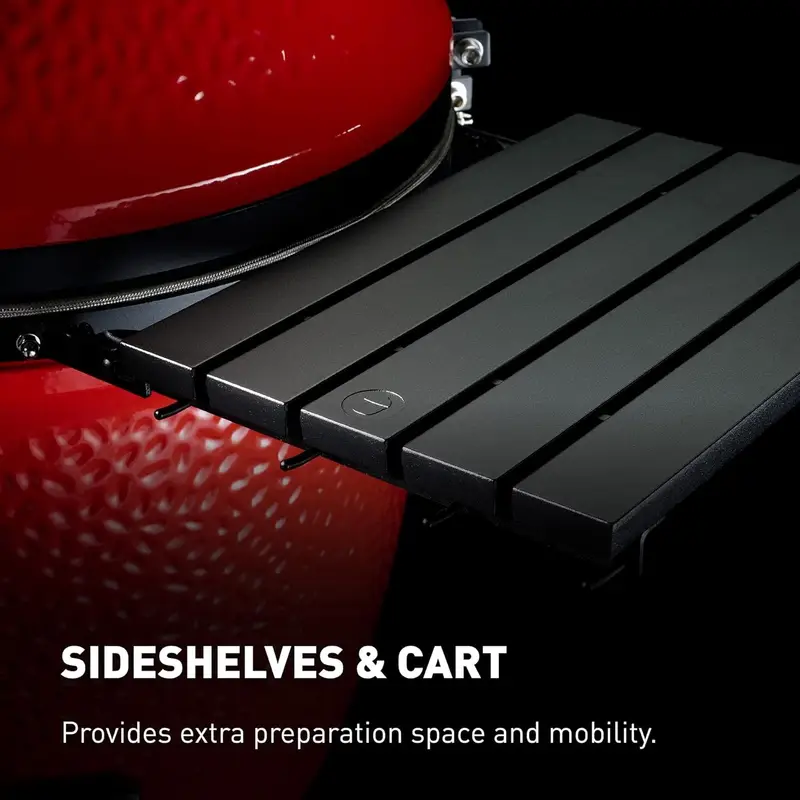24 Inch Ceramic Kamado Charcoal Grill, Red