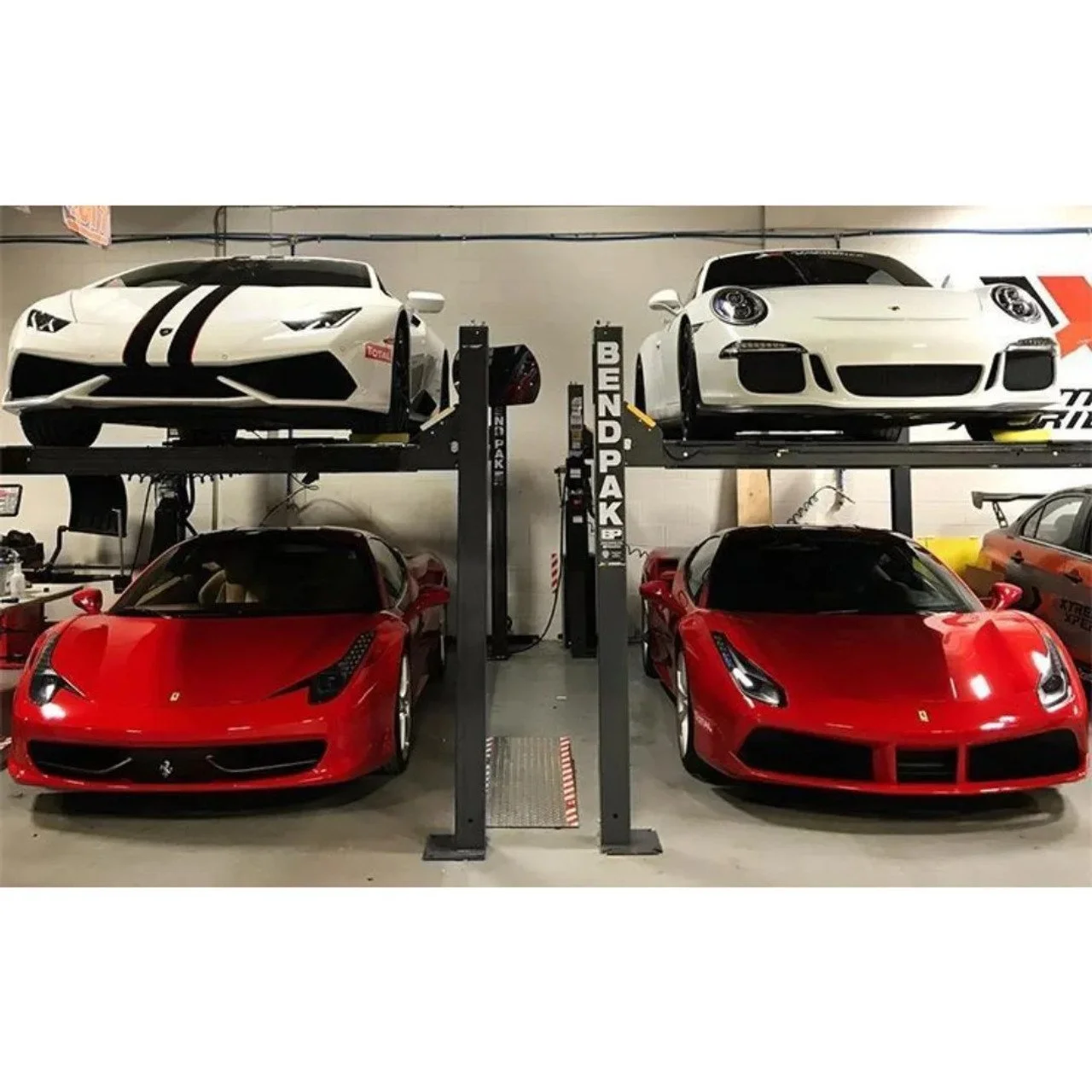 9,000 lb Extra-Tall 4-Post Car Lift