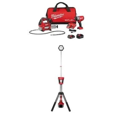 1/2 Inch High Torque Impact Wrench Combo Kit with Tower Light