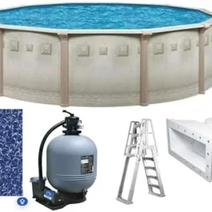 27 ft x 52 Inch Round Above Ground Swimming Pool Package