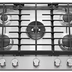 30 Inch 5-Burner Gas Cooktop, Stainless Steel