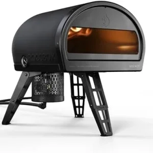 Portable Gas and Wood Fired Outdoor Pizza Oven, Black