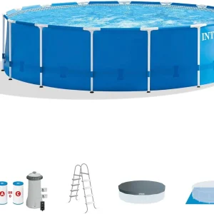 15 ft x 48 Inch Metal Frame Above Ground Pool Set