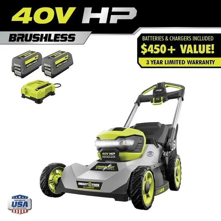 40V HP Brushless 21″ Self-Propelled Multi-Blade Mower Kit - Image 5