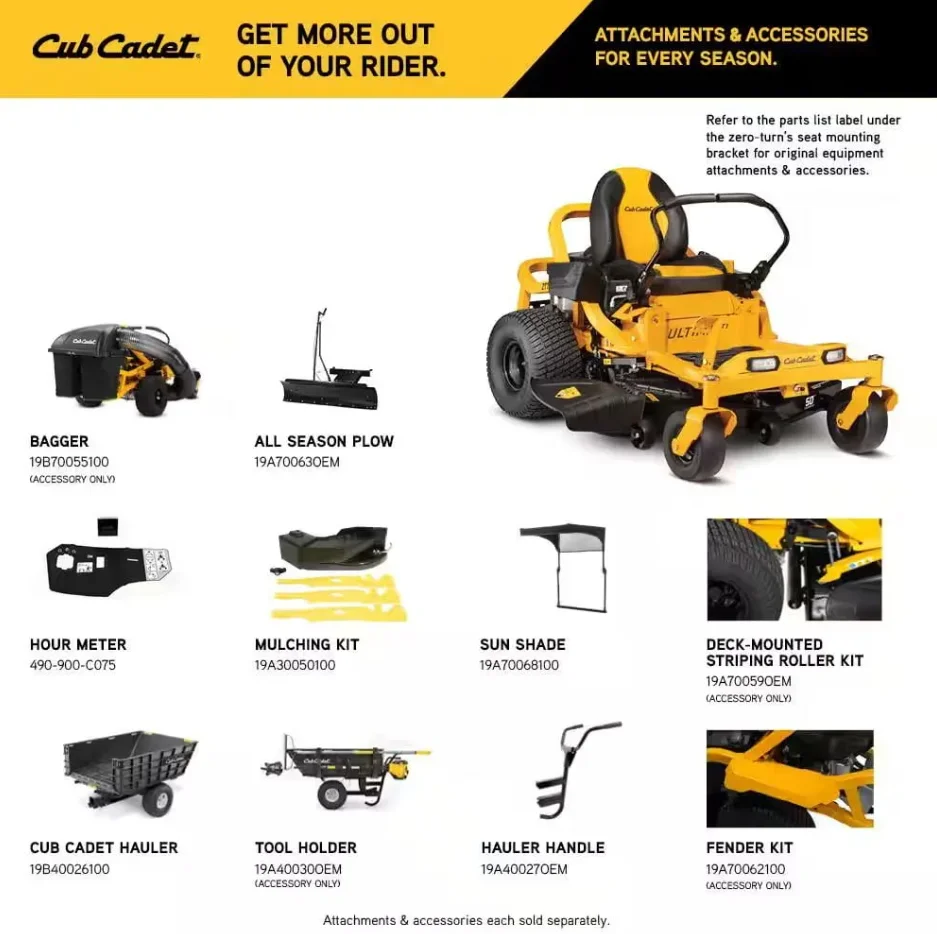 Cub Cadet Ultima ZT1 50″ Zero-Turn Riding Lawn Mower – Power, Precision & Comfort - Image 3
