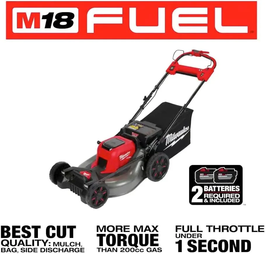 Milwaukee 2823-20 M18 Fuel Self-Propelled Dual Battery 21-in Walk Behind Mower - Image 3