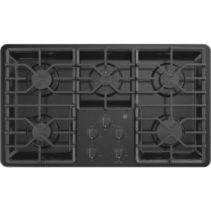 36 Inch Built-In Gas Cooktop, Black